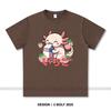 Japanese Kawaii Animal Printed T-Shirt 100% Cotton Oversized Cute Graphic Tees for Men Women Summer Tops Anime Streetwear
