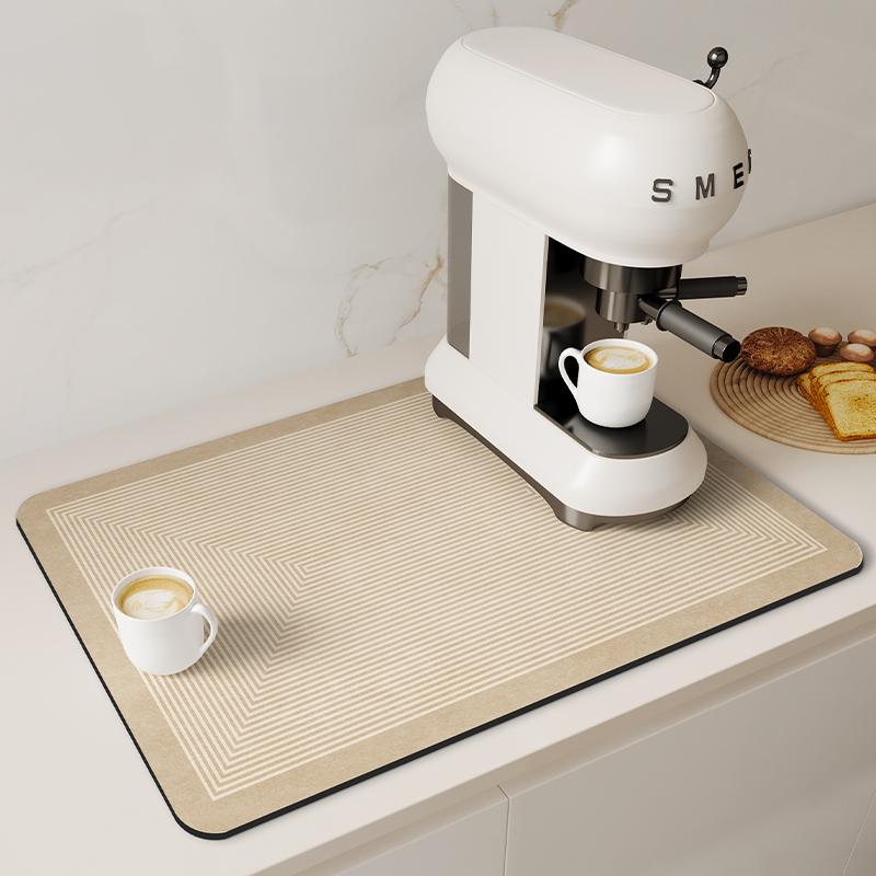 Quick Drying Dish Mat Kitchen Tableware Coffee Draining Pad Dinnerware Cup Bottle Placemat Super Absorbent Coffee Mats