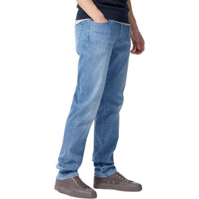 Solid Slim Fit Tapered Jeans Men Bottoms Blue 477153-63