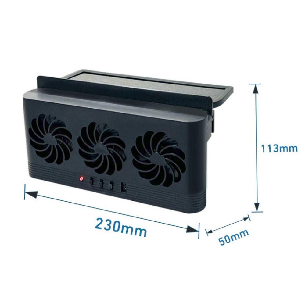 Radiator Solar Car Cooling Fan 3 Head Car Window Fan Portable Car Exhaust Fan  Summer