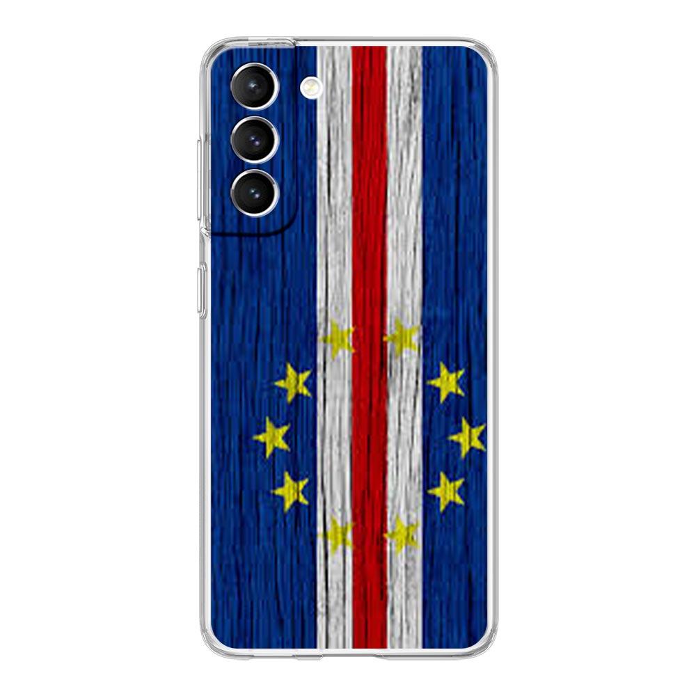 

Cape Verde Flag Phone Case For Samsung Galaxy S25 S24 Plus S23 FE S22 S21 S20 Ultra 5G S10 S10E Soft Clear Cover Samsung S25 Plus