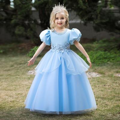 Robe à fleurs pour filles de 3 à 10 ans, vêtements de princesse pour fête, mariage, demoiselle d'honneur, bal, vêtements décontractés