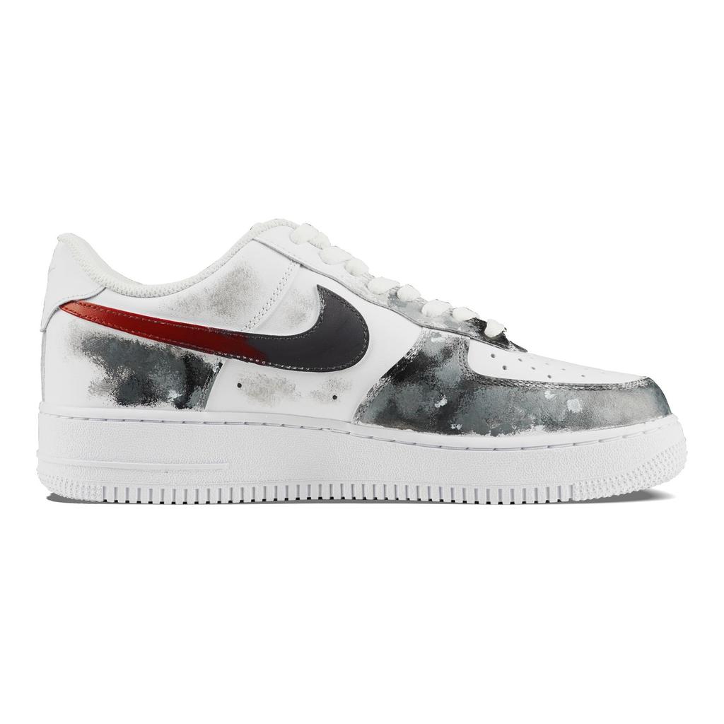 Nike Air Force 1 Slip Resistant Abrasion Resistant Low top Skateboard Shoes Unisex White Black CW2288-111(Team41-S-BOX)