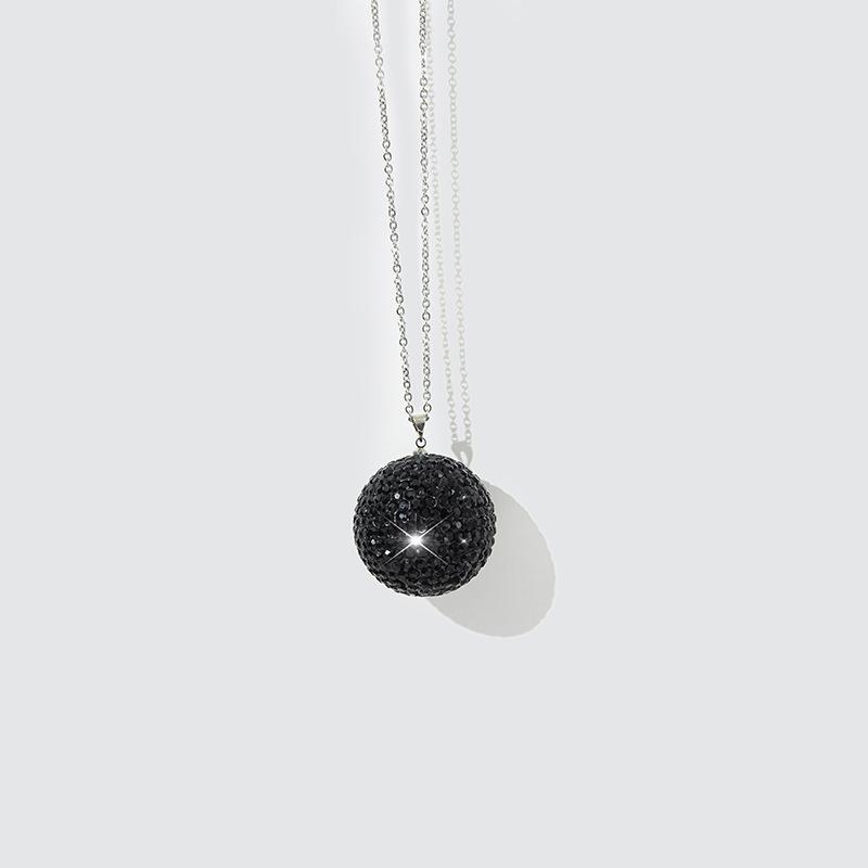 Car Crystal Ball Pendant Cross-border Bling Diamond-encrusted Car Rearview Mirror Full of Diamond Decoration Ornaments