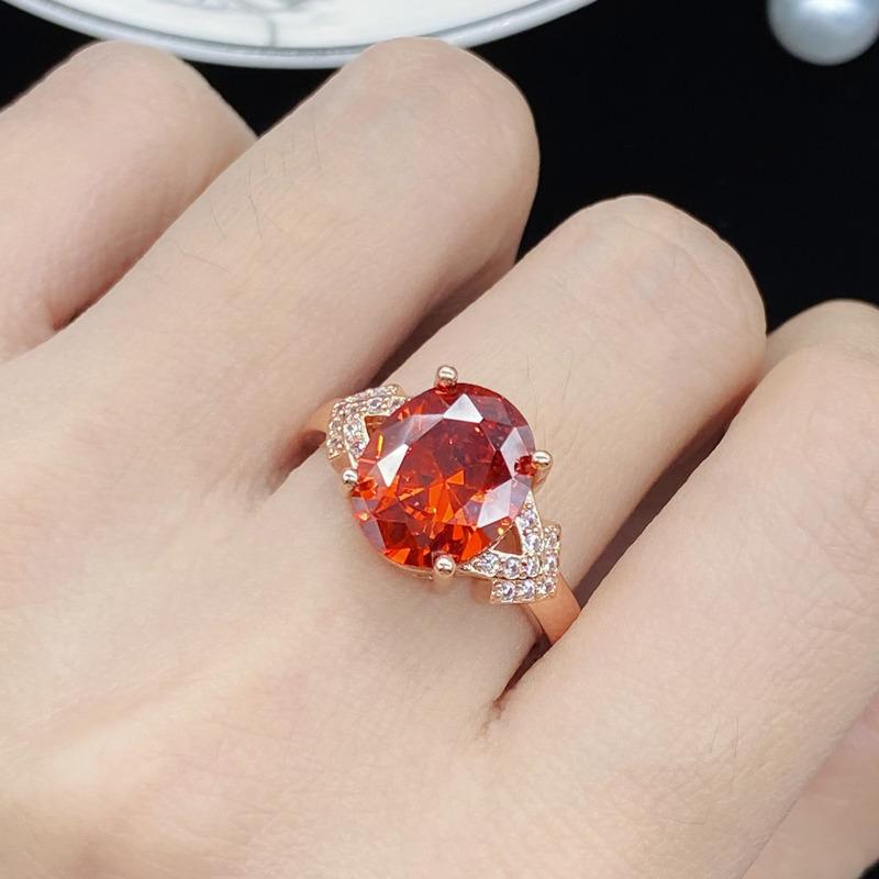 

BELLA BOX Fenda Zircon Network Red Live, новый продукт, простой набор для темперамента, с открытым кольцом из розового золота 18 карат для женщин 17.3mm золотой