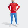 Adidas Letter Logo Print Three Stripes Half-Zip Long Sleeve T-Shirt Men Tops Red HU1280