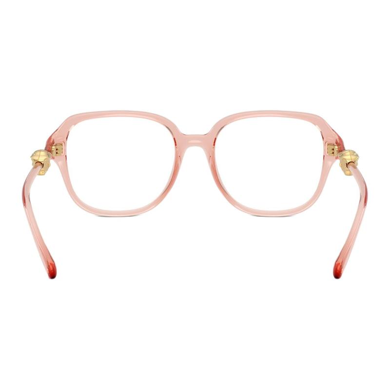 Versace Clear pink tone silhouette design injection molding square optical glasses women's pink 65959977 VE3386D5533-Pink 55