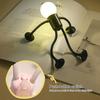 Nachtlicht Kreative Formverändernde Beleuchtung Verstellbarer Arm Nachtlampe Saugfuß Mini Dekorativ