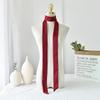 Versatile Korean-Style Silk Hairband & Scarf: 200cm Solid Color, Thin and Narrow, Ideal for Tying Bags or as a Neckerchief, Satin Ribbon Accessory.