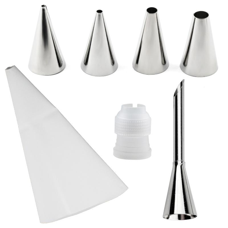 

Silicone Reusable Bag Set And Tips Cake Cream Frosting Decorating Supplies Kit Baking Cookies Tool Cupcake Icing with Pastry Bag белый