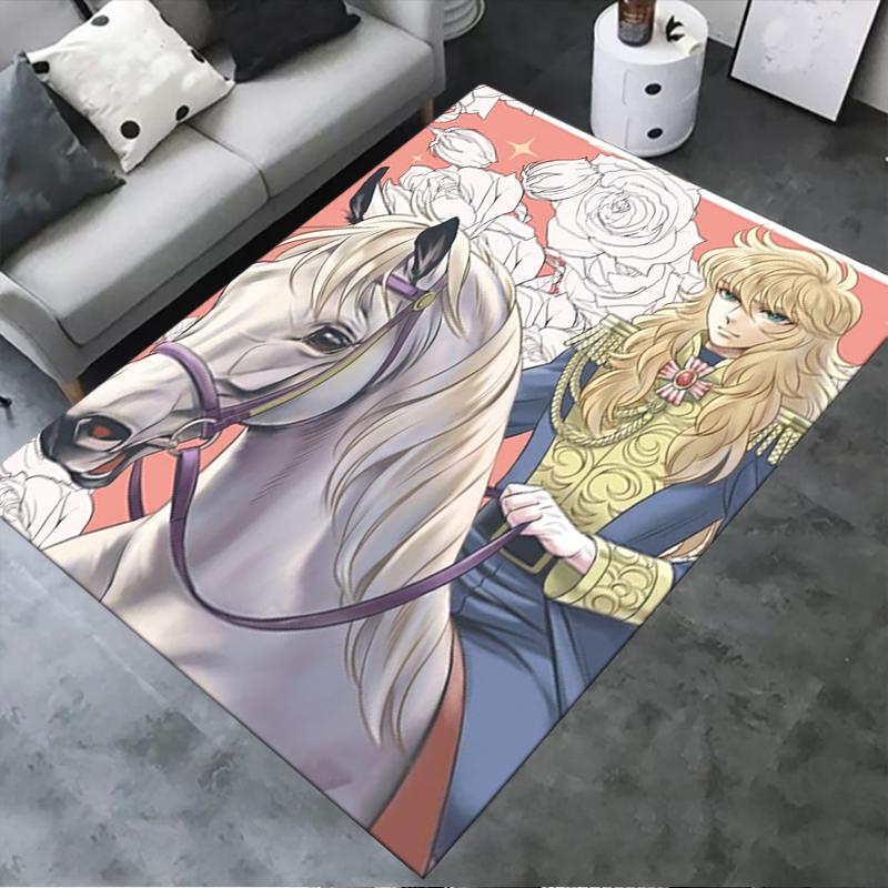 

2025 New Versailles Rose Carpet Rug for Living Room Bedroom Home Sofa Decoration,Kids play Non-slip Floor Mat238 40x60cm( 15x23in )