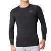 Crew Neck Long Sleeve Soft Compression Innerwear Men's 448124 BK L Regular