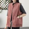 Gilet da Donna Cotone Senza Maniche Lino Denim Gilet Oversize Vintage Versatile Casual Bottoni Gilet