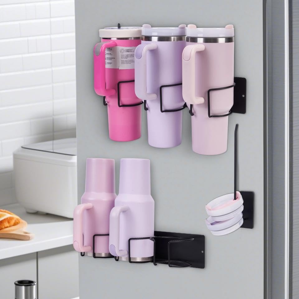 Magnetic Stanley Cup Holder for Refrigerator Tumbler Storage,Water Bottle Organizer for Stanley 40 oz Cup Magnetic Stanley Cup Holder Stanley Cup