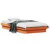 Solid Wood Bed with LED Lighting Wax Brown 100 X 200 Cm Pine