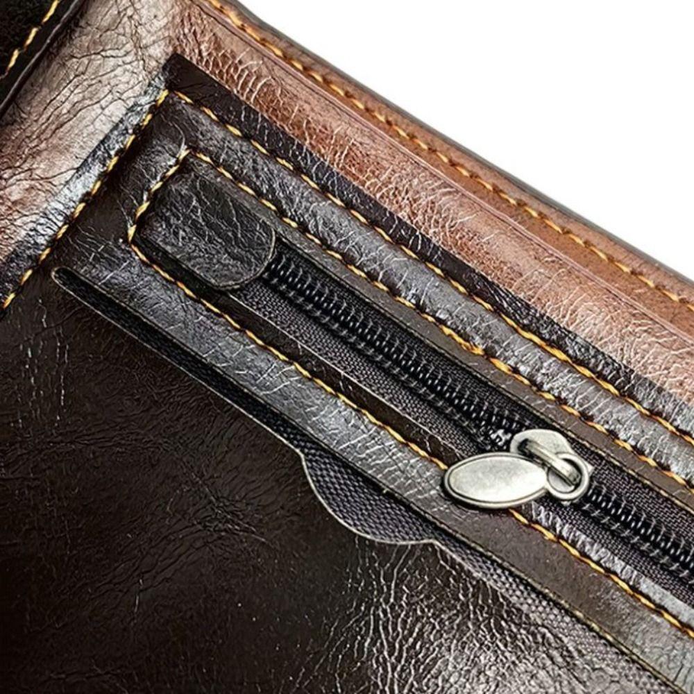 Crocodile Pattern Men's Fold Wallets Solid Color Multifunction Men's Short Wallet Casual Pocket Purse Cash Card Slot Bag