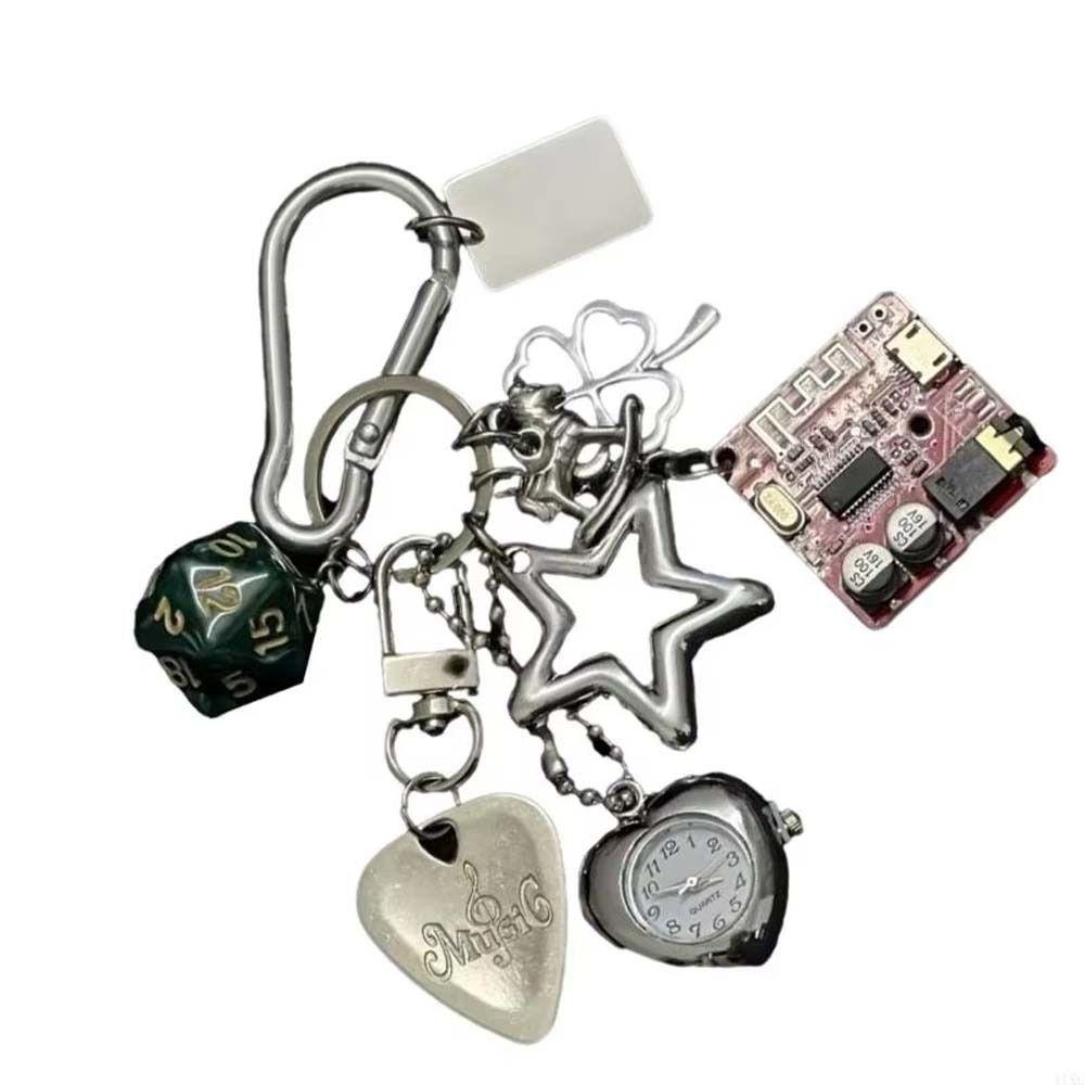 Guitar Pick Handmade Vintage Keychain Retro Design Watch Hanging Charm  Hanging Ornament