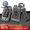 Für VOLKSWAGEN Auto TPU Zinklegierung Schlüsselhülle Tasche Autoschlüsselanhänger Metallschale Für Volkswagen VW Tiguan MK2 Golf 7 MK7 T-Cross T-R