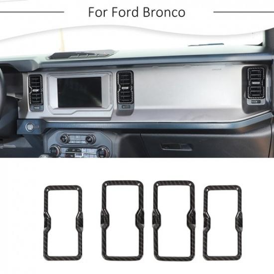 Center Console Air Conditioner A/C Vent Cover Trim For Ford Bronco + Carbon