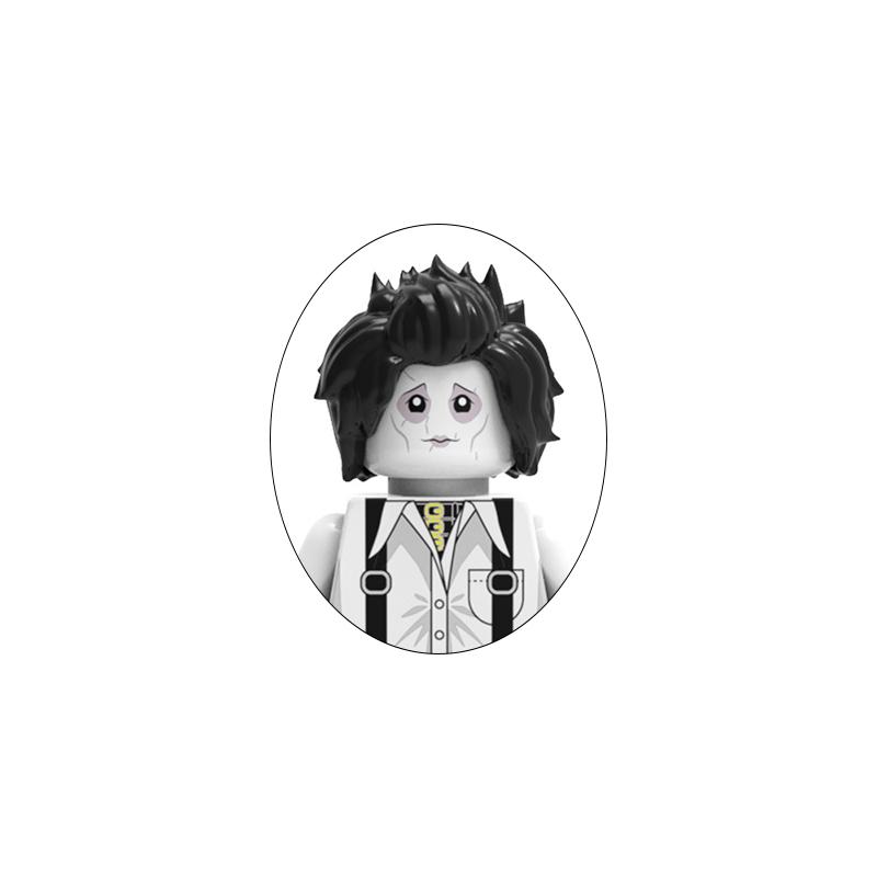 Edward Scissorhands Building Blocks Video Games Mini Action Figures Bricks Geralt Ciri Movies Assemble Toys for Children
