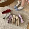 Fashion Gentle comfortable women's soft soled simple versatile flat shoes in spring autumn bow shaped shallow mouth single shoes
