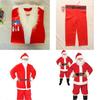 Tradiční pánský kostým Santa Clause s plnovousem, páskem a čepicí v klasické červené a bílé