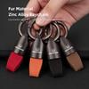 Zinc Alloy Car Key Chain Leather Car Key Strap Accessories For Honda Stepwgn Civic Accord Fit Jazz Pilot CRV Odyssey City Vezel ZP8