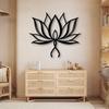 Lotus Metal Wall Art Minimalist Flower Silhouette Yoga Decor Spiritual Home Zen Mandala Inspired