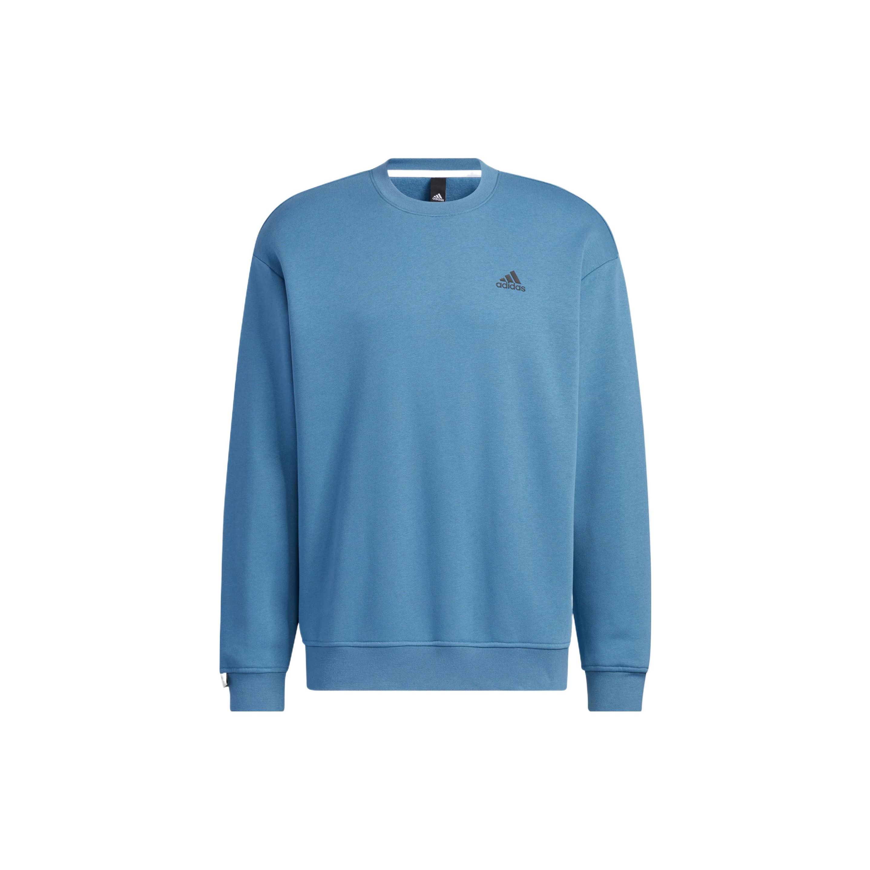adidas Unisex Blue Crew Neck Embroidered Logo Sweatshirt IB2773 XXXL