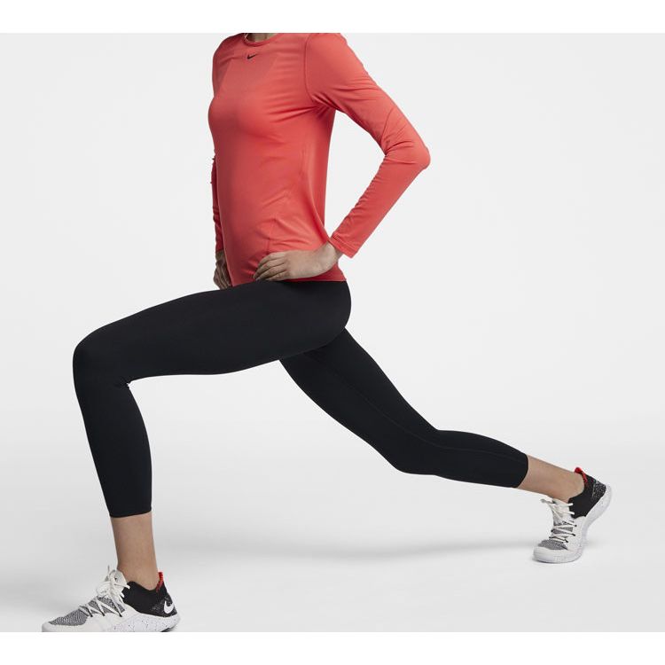 Nike High Elasticity Training Tight Shark Fitness Pants Women Bottoms Black AV9878-010