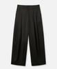 Dibellobeu Double Pintuck Wide Slacks_Black Stripe
