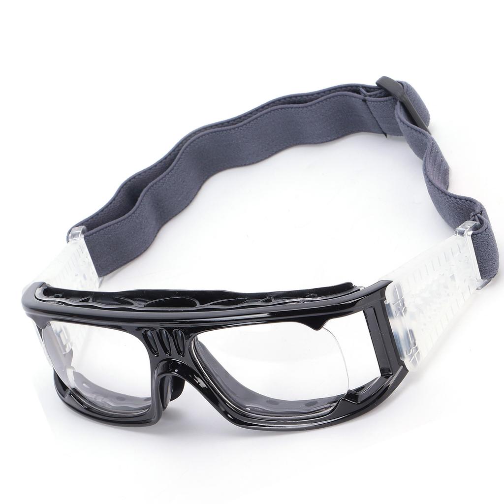 Sports Goggles UltravioletProof Impact Resistance Scratchproof Football Protective Glasses(Black )
