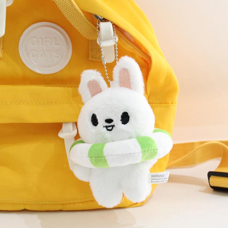 Juguete de Peluche Flotador Skzoo de 10 cm Kawaii Skzoo Lobo Solitario de Peluche Dibujos Animados Muñeco de Peluche Juguetes Compañeros Kawaii Regalo para Niños