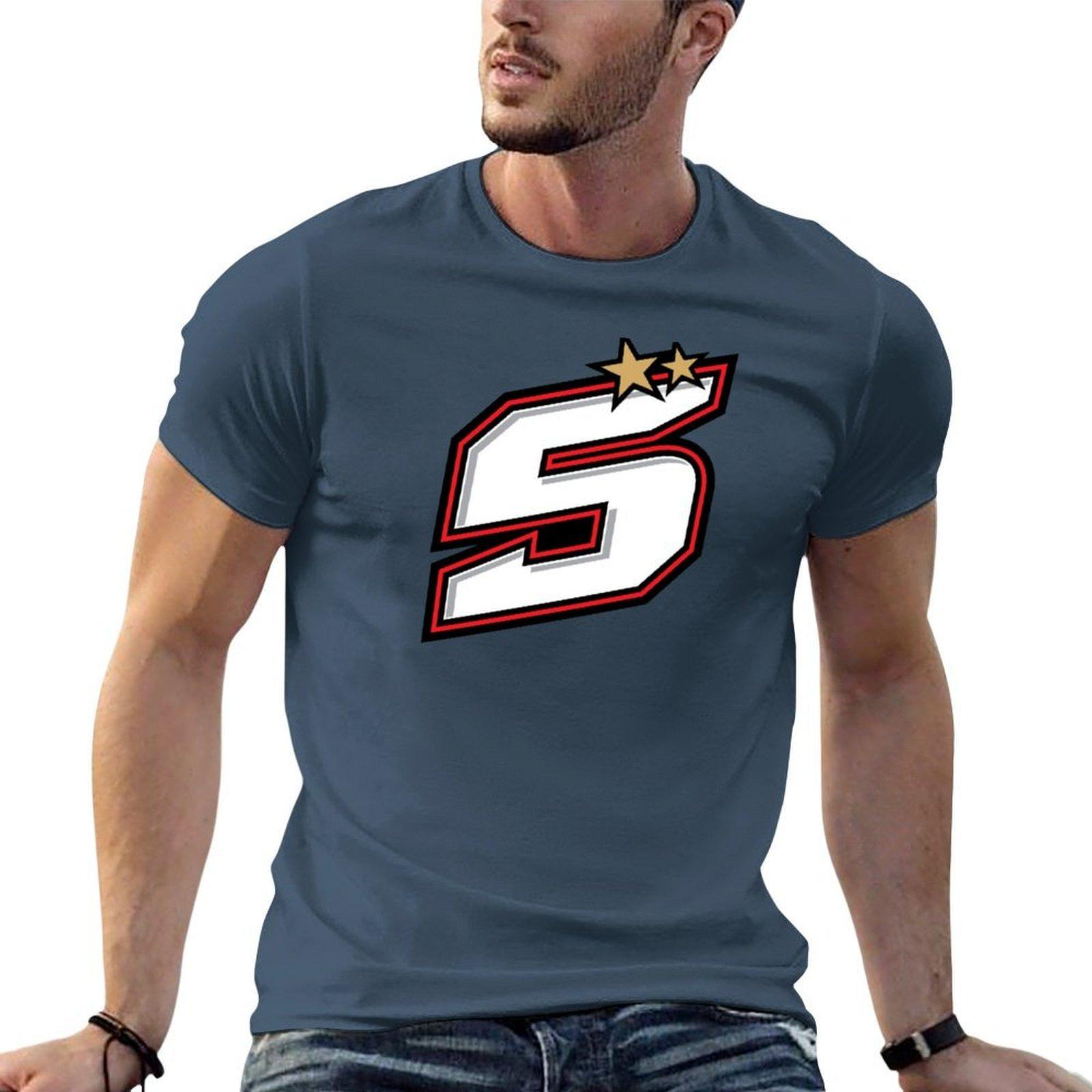 Футболка Johann Zarco Номер 5 хлопковые футболки высокое качество мужские футболки TShirt S