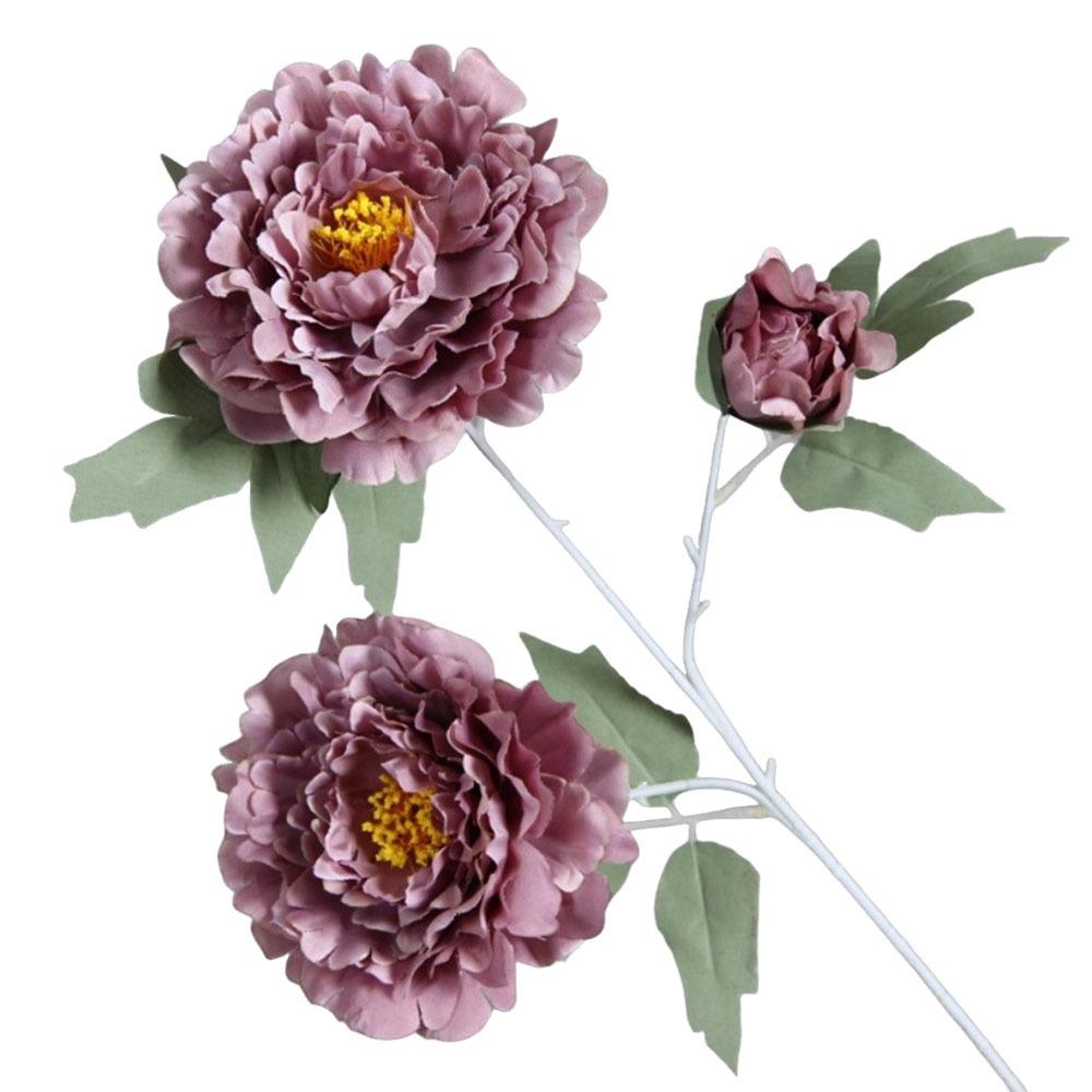 

3 Heads Artificial Peony Flower Silk DIY Flower Fake Flowers Floral Arrangement Multicolor Wedding Bouquet Photography Props фиолетовый