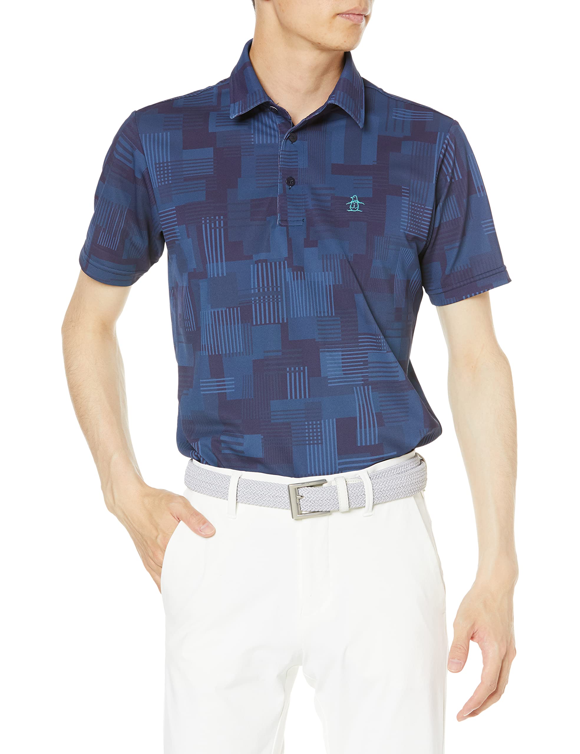 

Munsingwear 2022 Golf Short Sleeve NV00 Japanese Size 2L Spring/Summer Shirt, Sunscreen, Cool, Men s (Navy),