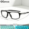 CCspace Sportbrille für Herren Personalisierbare Korrektionsbrille Mode TR90 Ultraleicht Großes Gestell Brille zum Laufen Myopiebrille