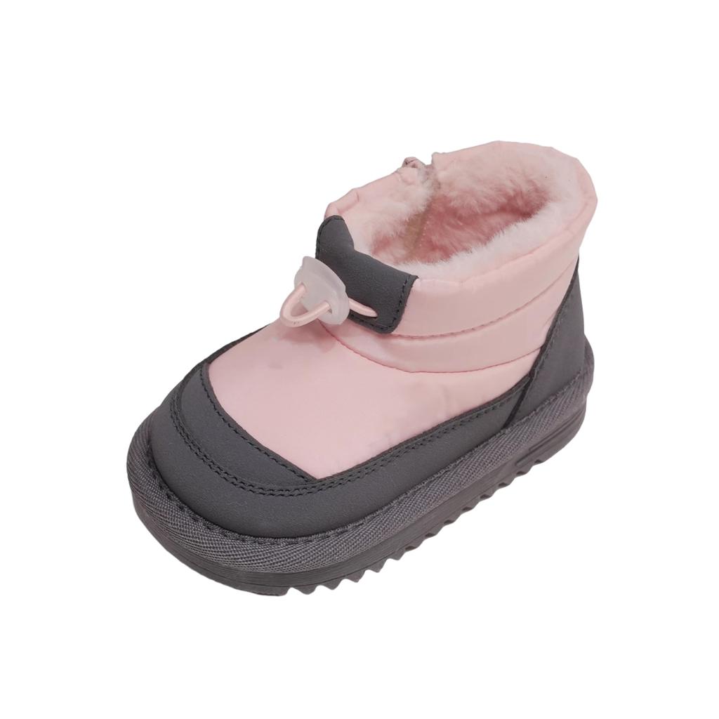 Children's Snow Boots With Fleece Thickened, Soft-Sole, Warm, Waterproof Cotton Boots For Boys And Girls