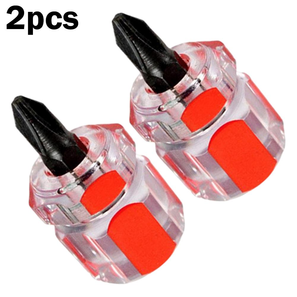 Screwdriver Set Red Screwdriver 2pcs High Quality Needle Plate Red Screws Sewing Machine Cross-head Screwdriver