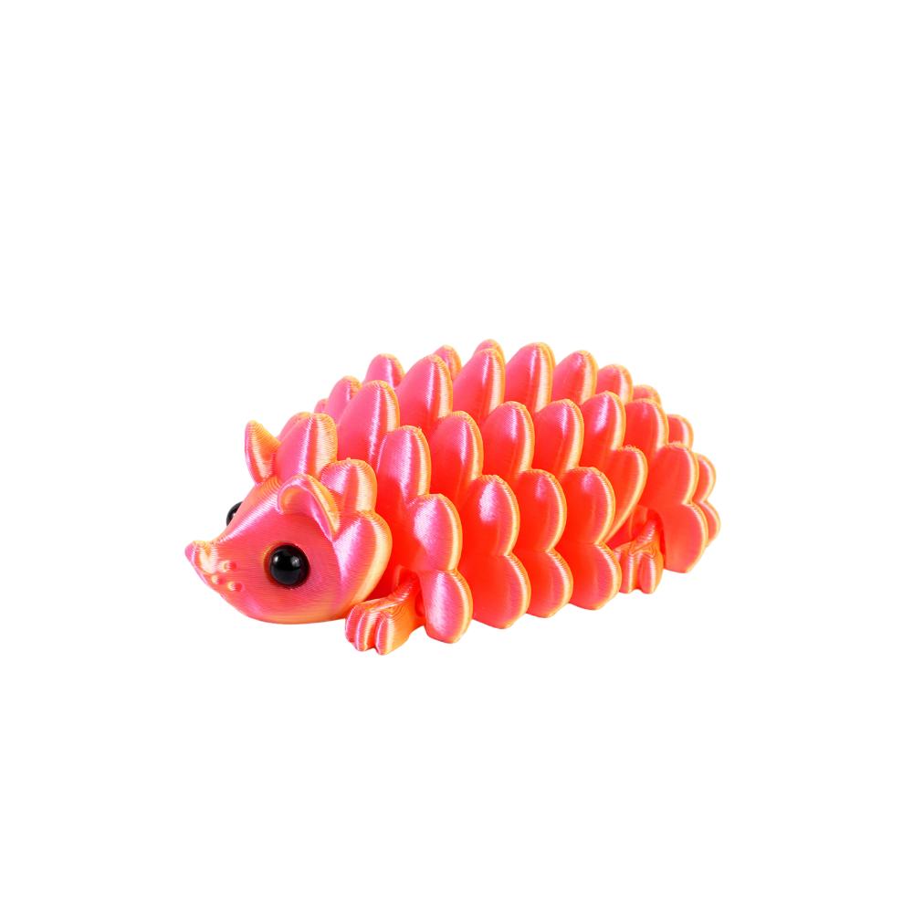 2Pcs 3D Printed 3D Printed Hedgehog Figurine Pinecone Colorful Animal Ornament  Desk Decor
