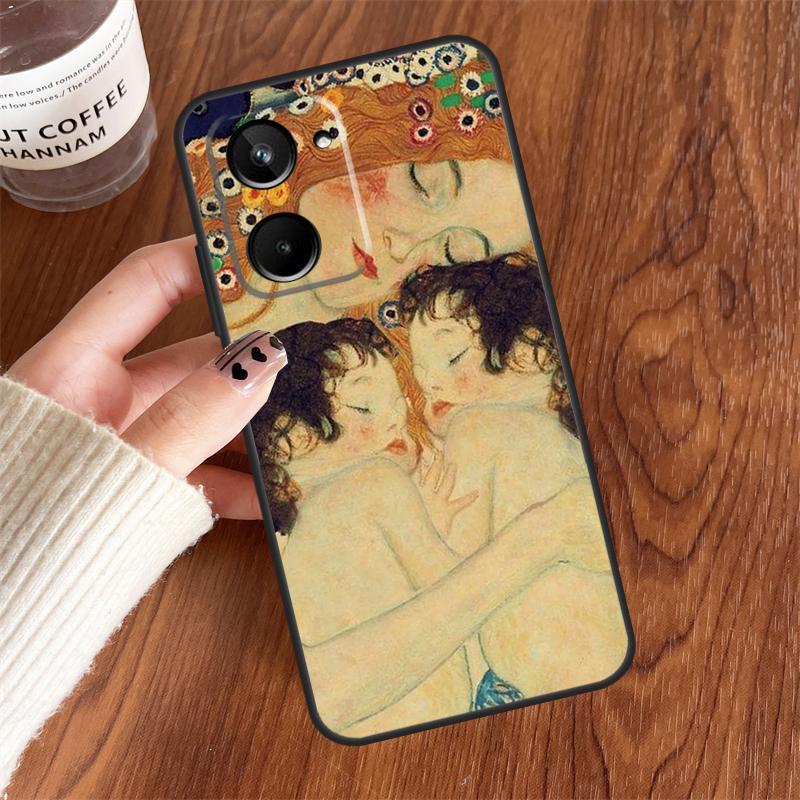 Kiss by Gustav Klimt For Realme 10 8 9 Pro Plus 8i C11 C15 C25 C30 C31 C35 C21Y GT Master GT Neo 5 2 3 3T Case
