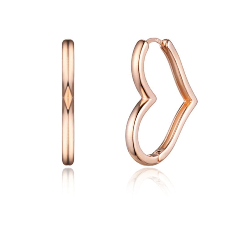 ELLE Jewelry 14K Heart Ring Earrings (Gold Pin) ELGPEE476