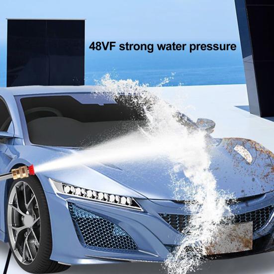 Car Pressure Washer 600PSI High Pressure Rechargeable Cordless Electric Pressure Washer with 6-in-1 Nozzle Cleaning Tool