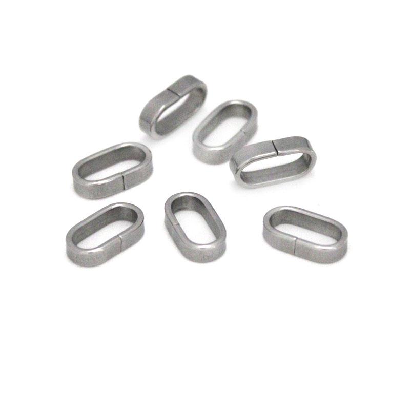 30Pcs/Lot Stainless Steel Charm Slider Spacer Beads/Fastener Cord String Crimping Rope End Clip for DIY Bracelet Jewelry Making
