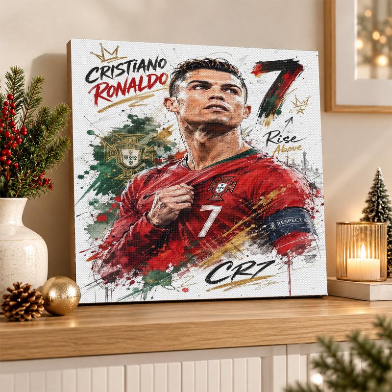 Cristiano Ronaldo Diamantová malba 5D plné vrtáky DIY Diamantová mozaika Nástěnné umění Domácí dekorace