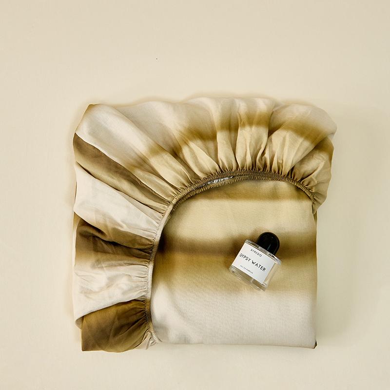 Print Fitted Sheet Stripe Style Bed Cover Soft Bedsheet Pure Cotton Mattress Protector sábanas para cama (Pillowcase Need Order)