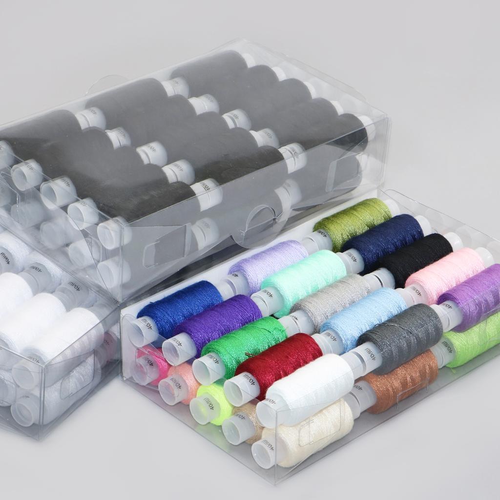 Lot de 30 bobines de fil à coudre multicolores, fil de canette DIY pour machines à coudre domestiques, fil à coudre fait main pour étudiants