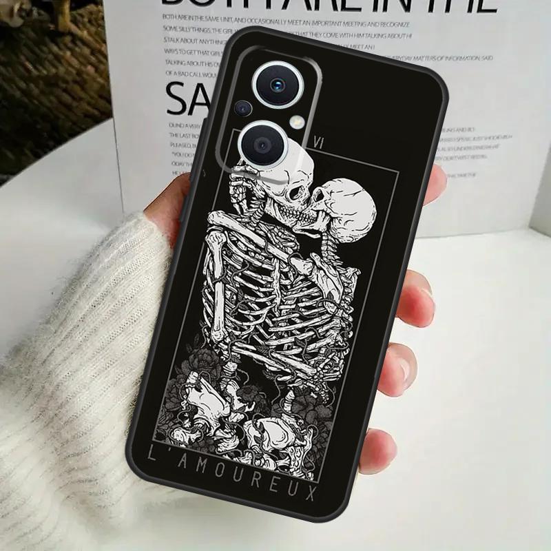 Aesthetics Skeleton Phone Case For OPPO Reno 8T 14F 13 F 12 11 10 14 Pro 7 8 Lite OPPO Find X8 X6 X5 X9 Pro Cover