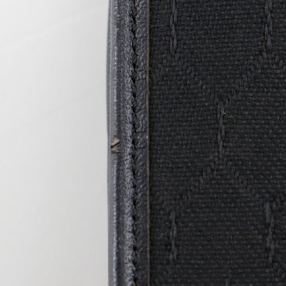 Dior ChainShoulder Shoulder Bag Honeycomb Pattern vintage black Nylon canvas Women Used