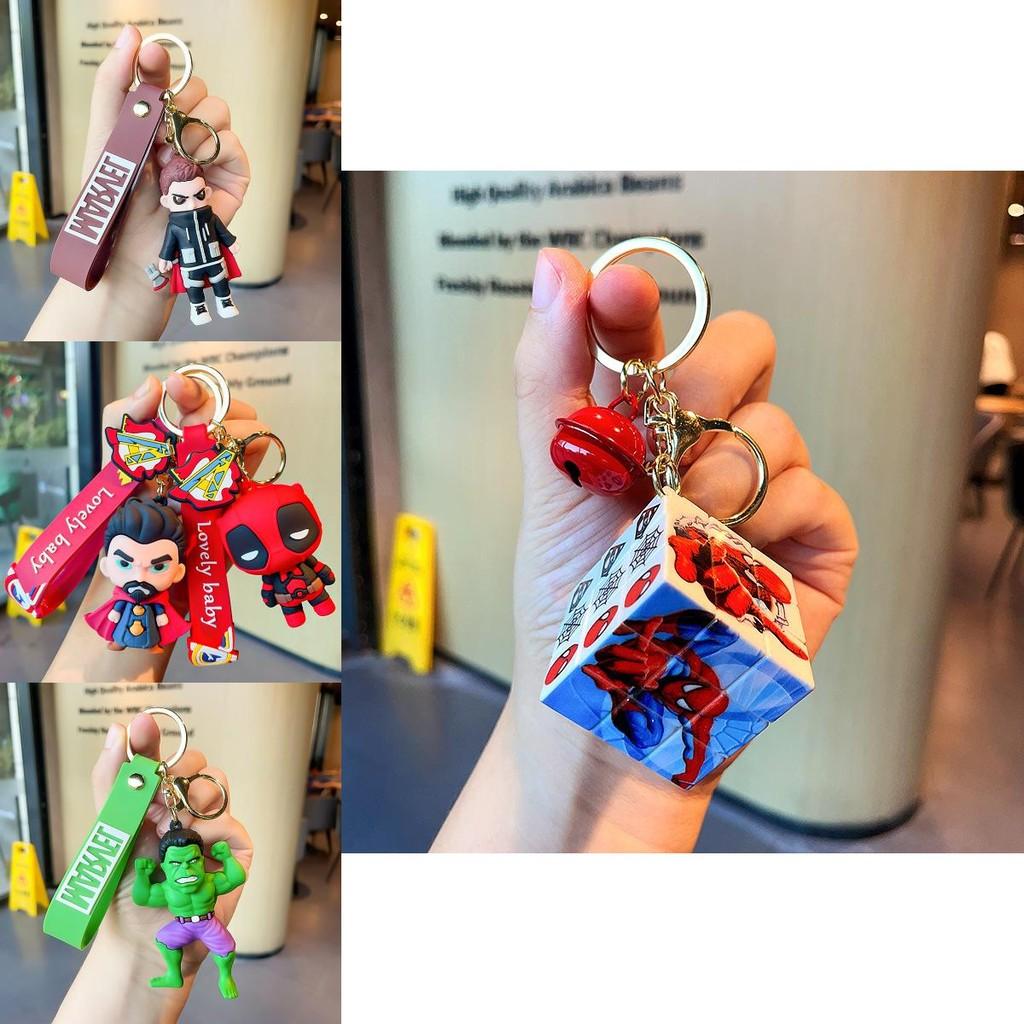 Marvel Avengers Keychain Silicone Cartoon Figures Perfect For Car Or Bag Accessories